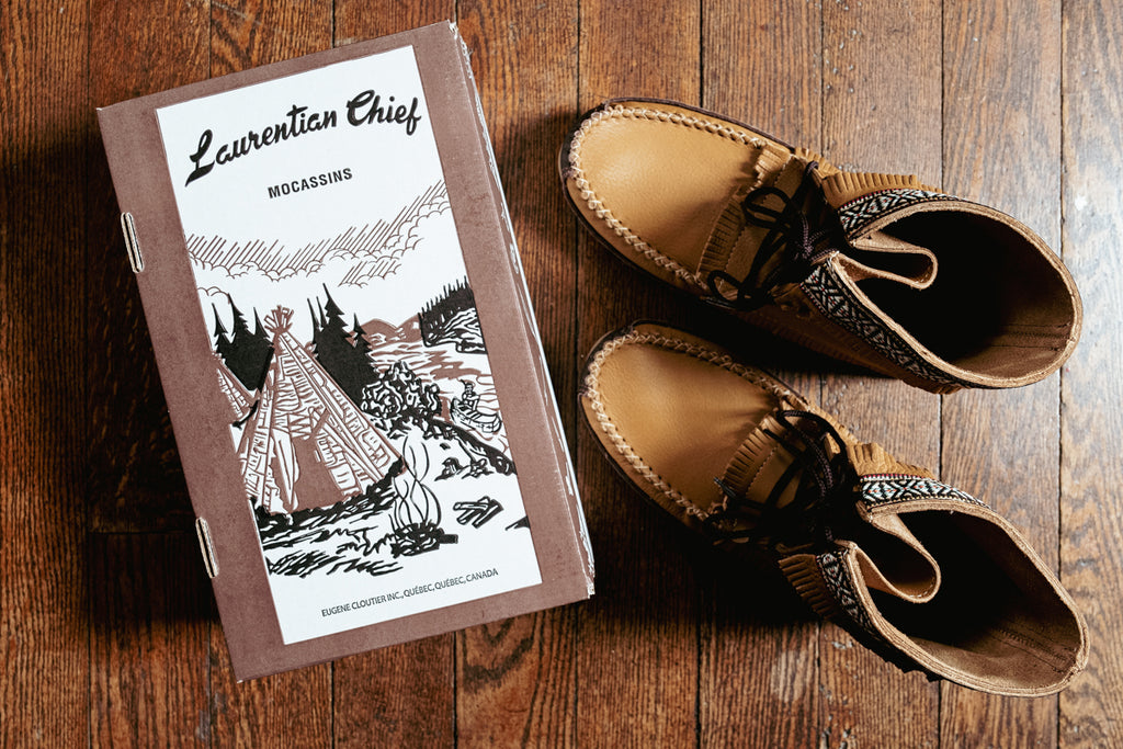 Men's moccasin boots by Laurentian Chief made in Canada