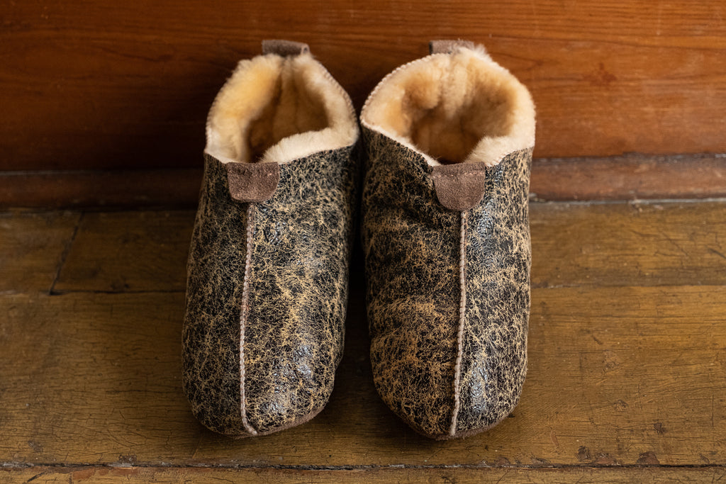 warm cozy sheepskin chuni slippers