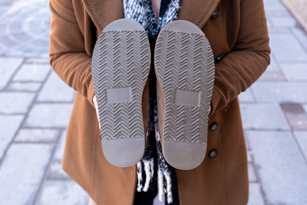 Women’s Ugg-style Sheepskin Slippers with Rubber Sole you can wear outside