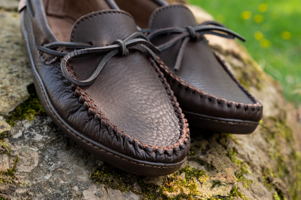 luxurious dark fudge brown leather moccasins prefect casual loafers for men