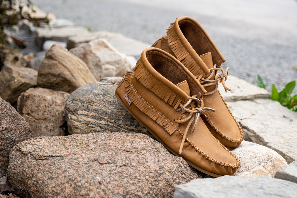 Moccasin Boots Made from Genuine Leather Native Style