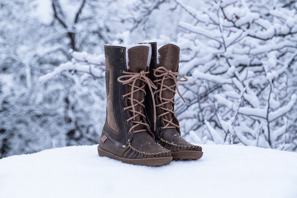 Women's snowshoe mukluk winter boots rugged Canadian