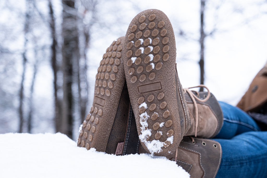 durable marron italia rubber outsole on Canadian made Laurentian Chief winter boots