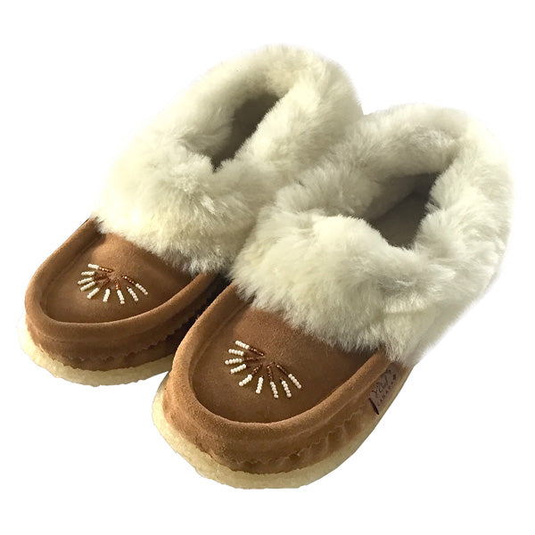 Warm, Soft & Comfortable Genuine Organic Handmade Sheepskin Slippers &  Supportive House Shoes for Medical Diabetic Patients – Moccasins Canada