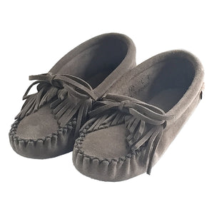 women's gray moccasins