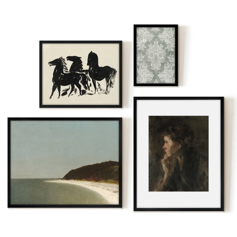 Vintage Enigmatic Serenity 4 Piece Art Set