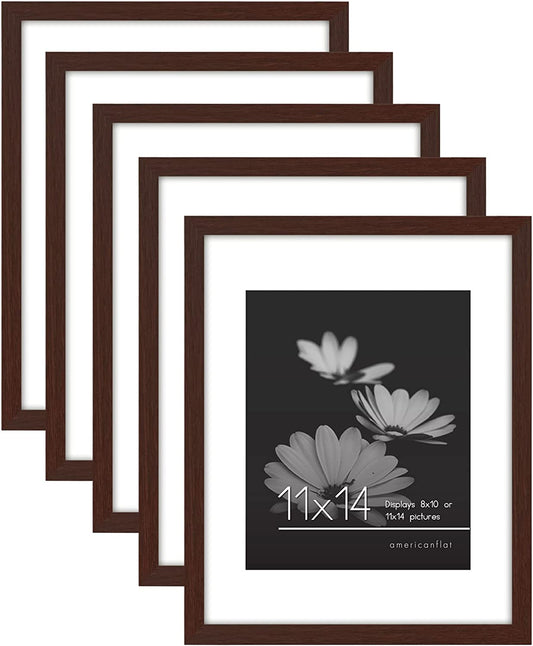 15 Pack - 8x10 White Picture Frames - Display Photographs 5x7 Inches W –  Americanflat