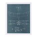 Blueprint For Early Biplane by Found Image Press White Framed Print - Americanflat