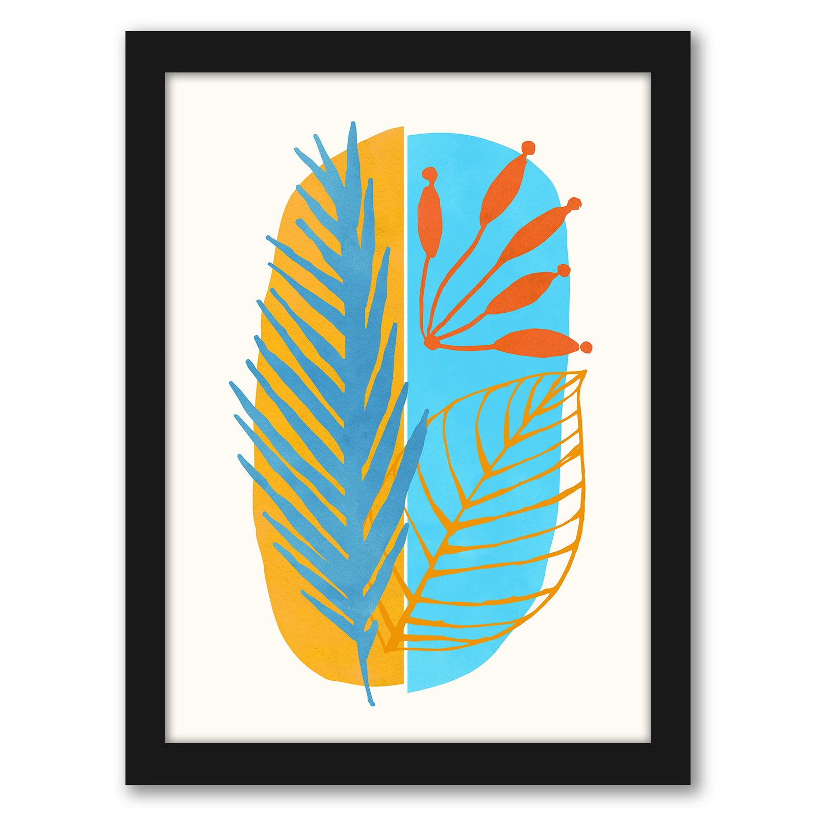 Download Modern Tropical Blue Moon 6 Piece Framed Gallery Wall Set Americanflat