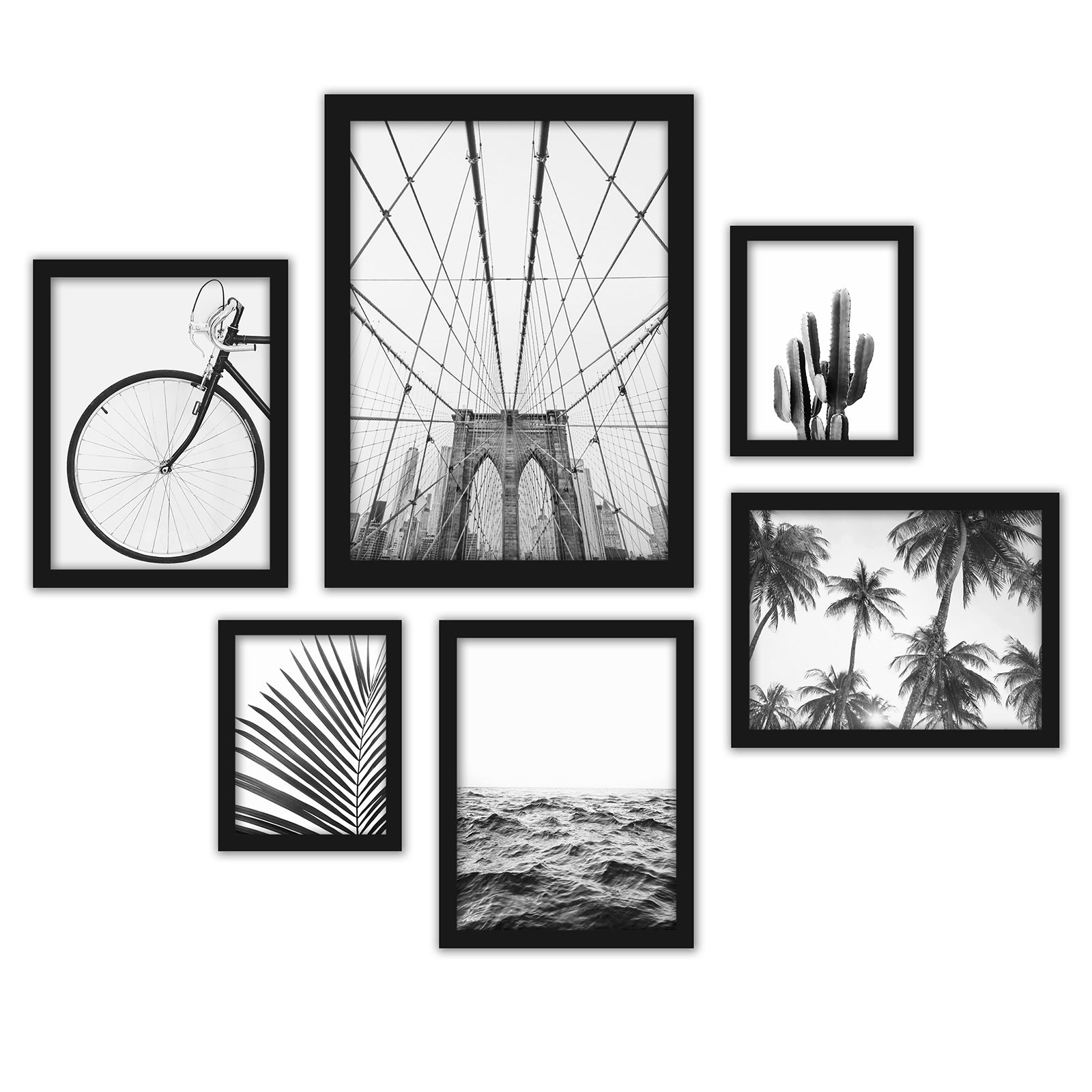 Black & White Photography - 6 Piece Framed Gallery Wall Set — Americanflat