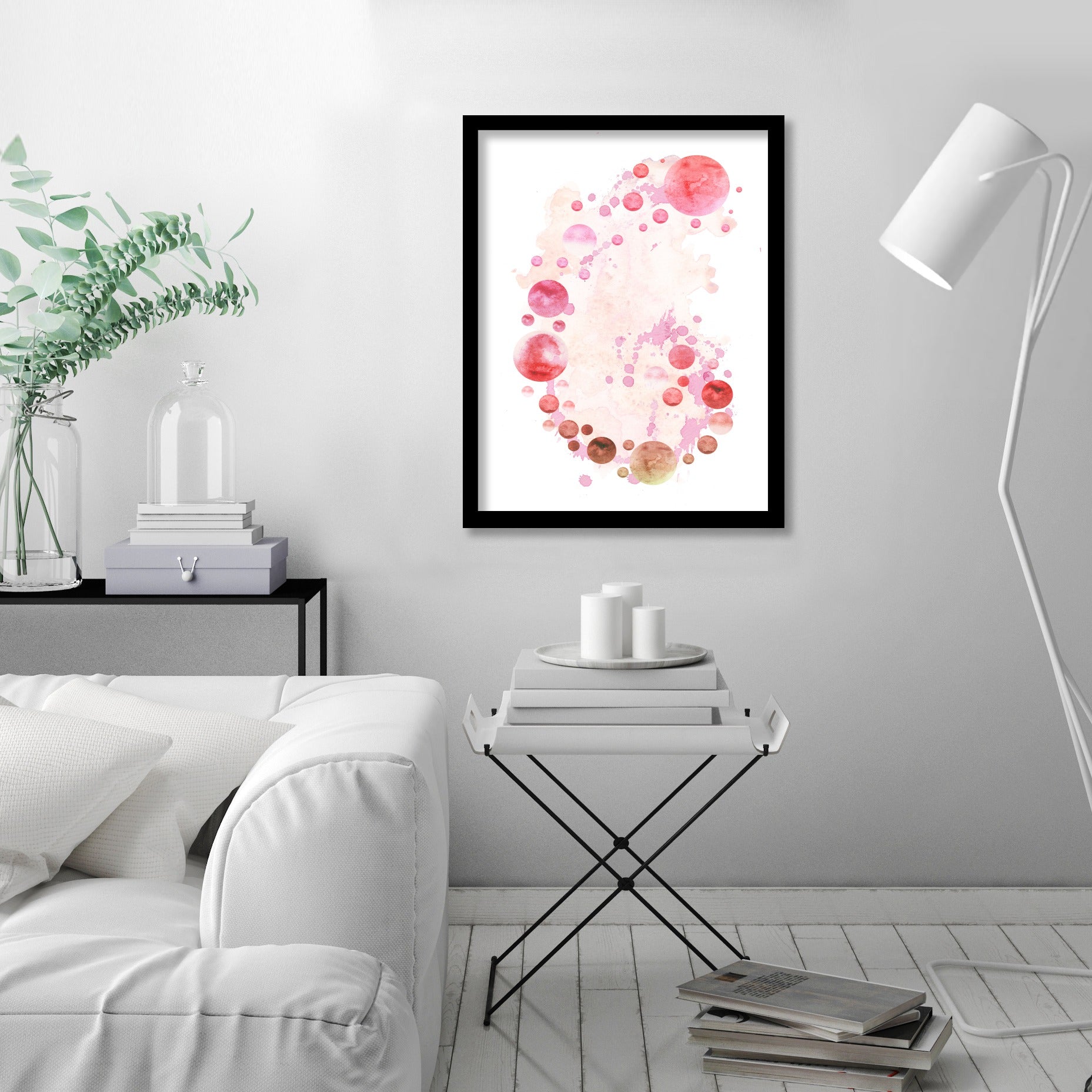 Blush Pink Fibonacci Spiral by Tanya Shumkina -Framed Print - Americanflat
