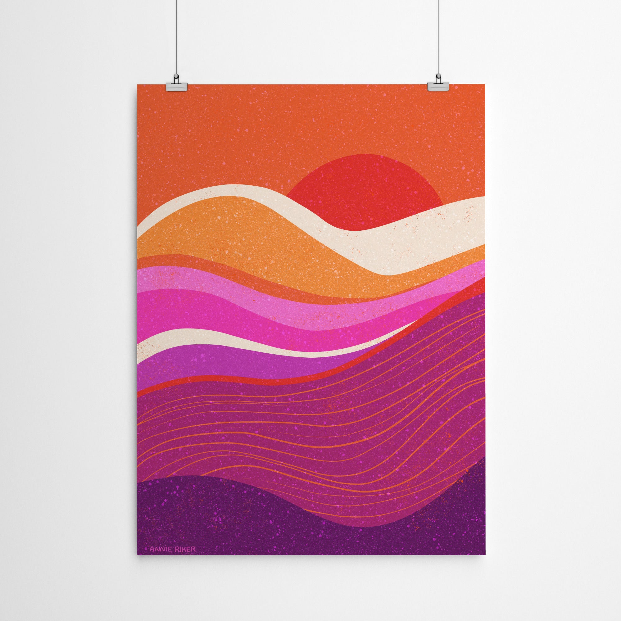 Mountain Sunset by Annie Riker - Art Print - Art Print - Americanflat