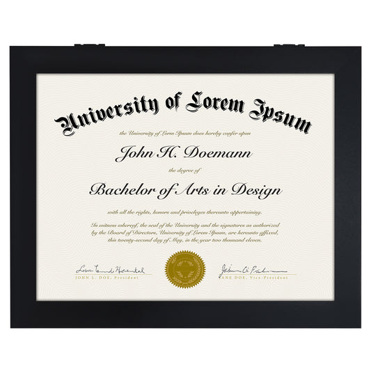 Picture Mat One Diploma Size Mat Purple With Shiny Gold 11x14 Mat for 8.5 X  11 Document 