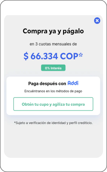 Tercer paso para comprar a crédito