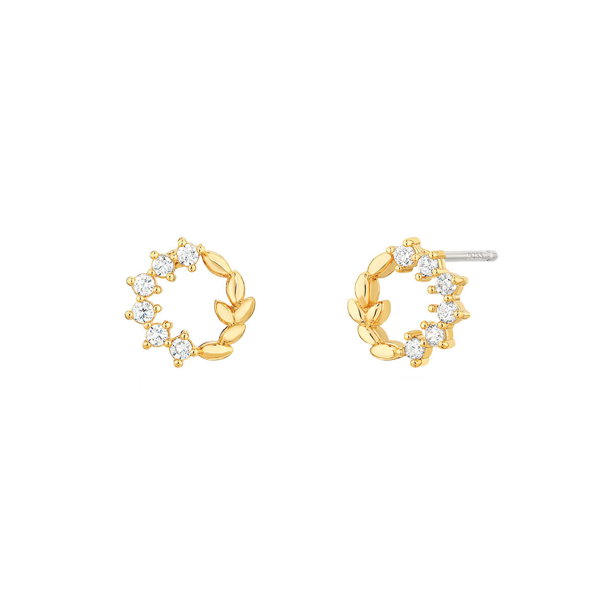 WITH BLING | Small Wreath Earrings
