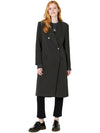 Sympathique Maxime Trench Coat In Steel