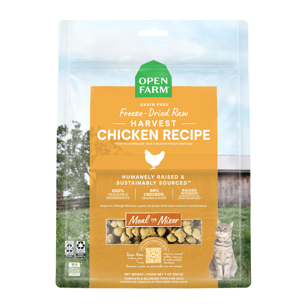 Open Farm Harvest Chicken Freeze Dried Raw Cat Food