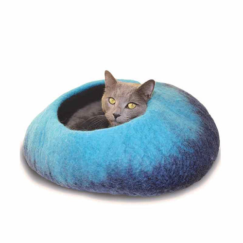 KARMA CAT Wool Cat Cave Ombre Navy