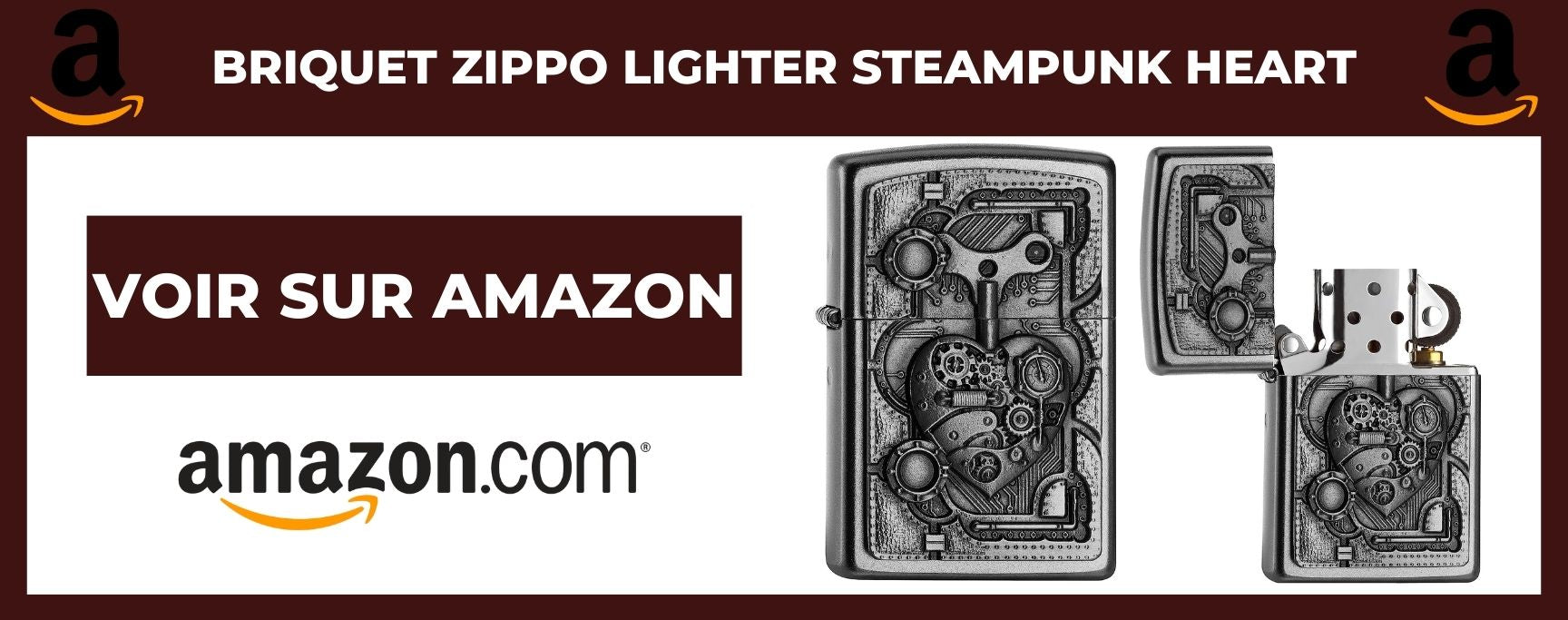 Briquet Zippo Lighter Steampunk Heart
