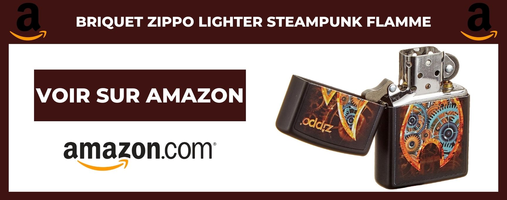 Briquet Zippo Lighter Steampunk Flamme