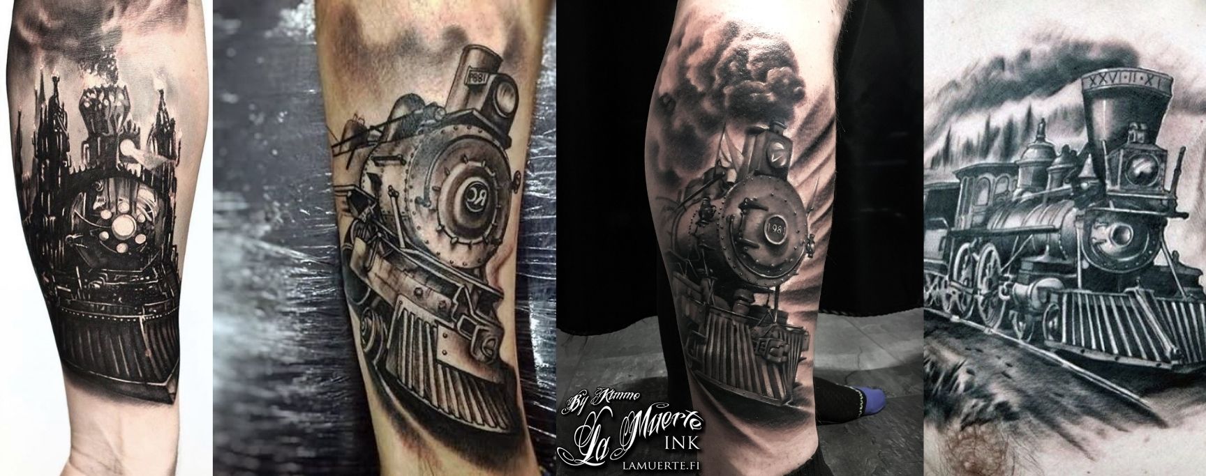 tatouage steampunk train