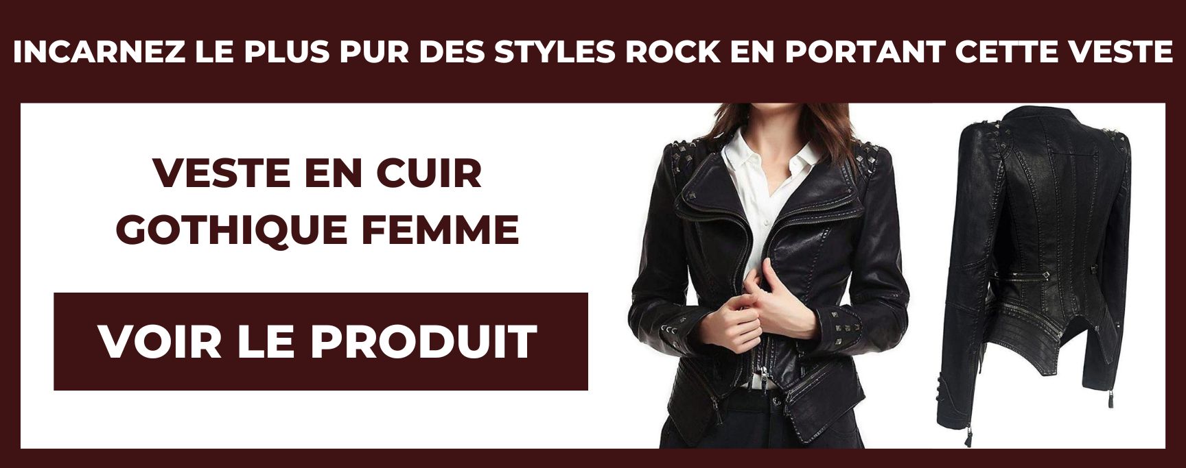 veste en cuir gothique femme