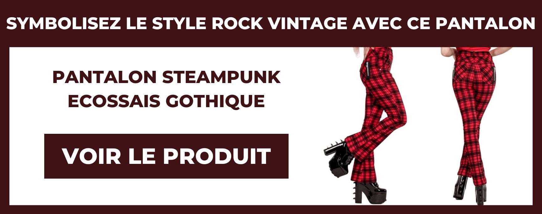 pantalon steampunk ecossais gothique
