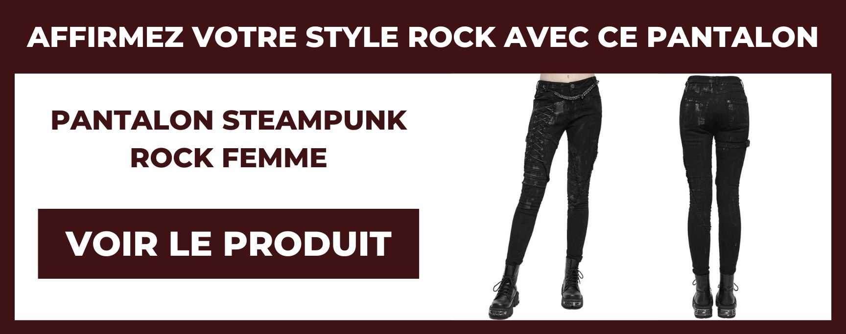 pantalon steampunk rock femme