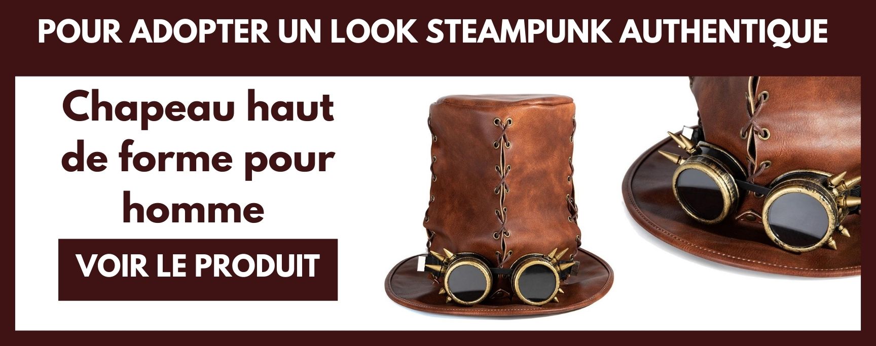 chapeau haut de forme steampunk homme