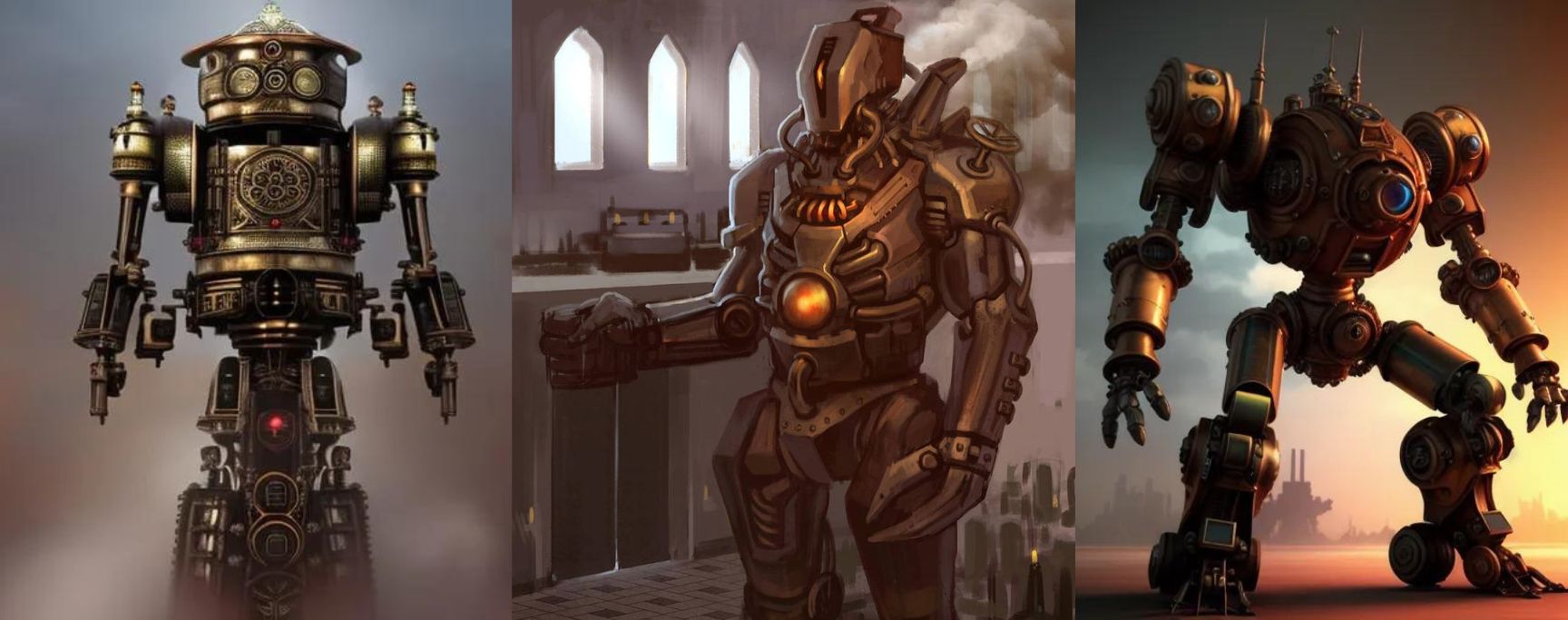 robot future steampunk