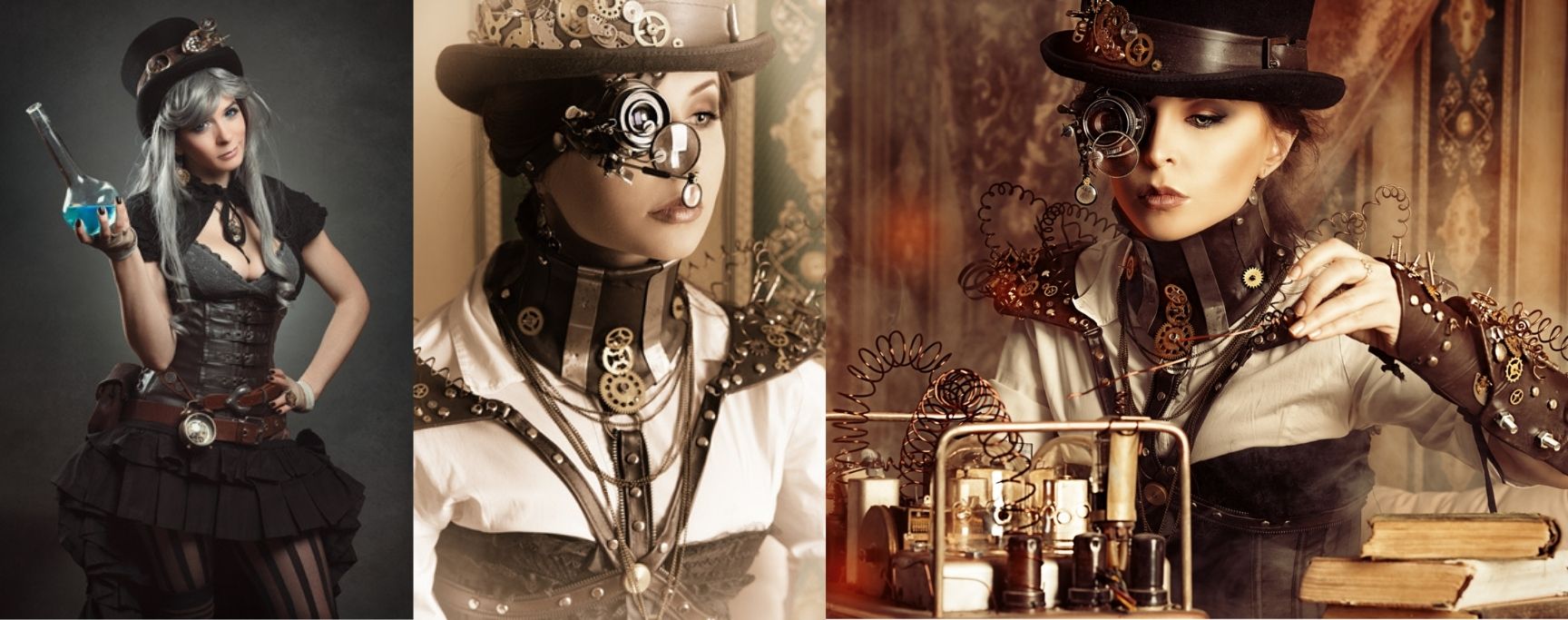 Steampunk femme scientifique