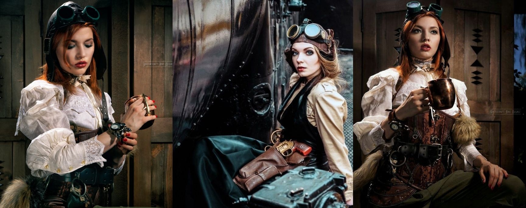steampunk femme aviatrice