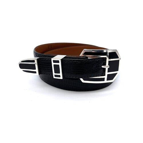 Navy Blue Alligator Glossy Belt Strap – Pat Areias Sterling