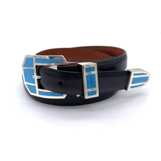 Navy Blue Alligator Glossy Belt Strap – Pat Areias Sterling