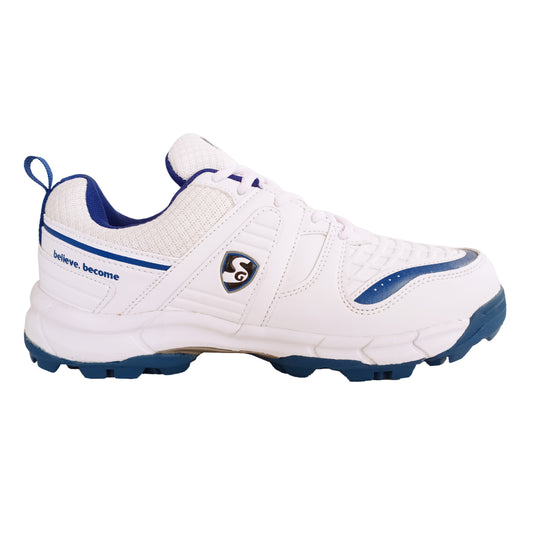 SG Steadler 6.0 Cricket Shoe, White/Royal Blue - Best Price online Prokicksports.com