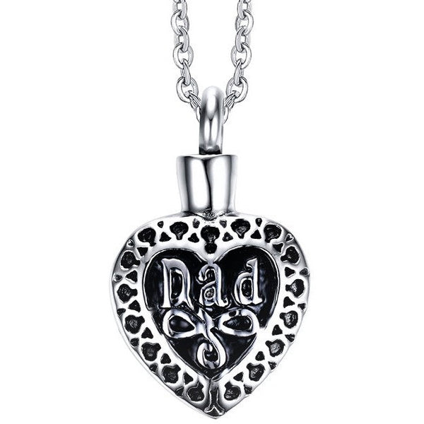 Cremation Jewelry for Ashes Stainless Steel Keepsake Memorial Urn Pendant  Necklace for Dad Mom | Wish