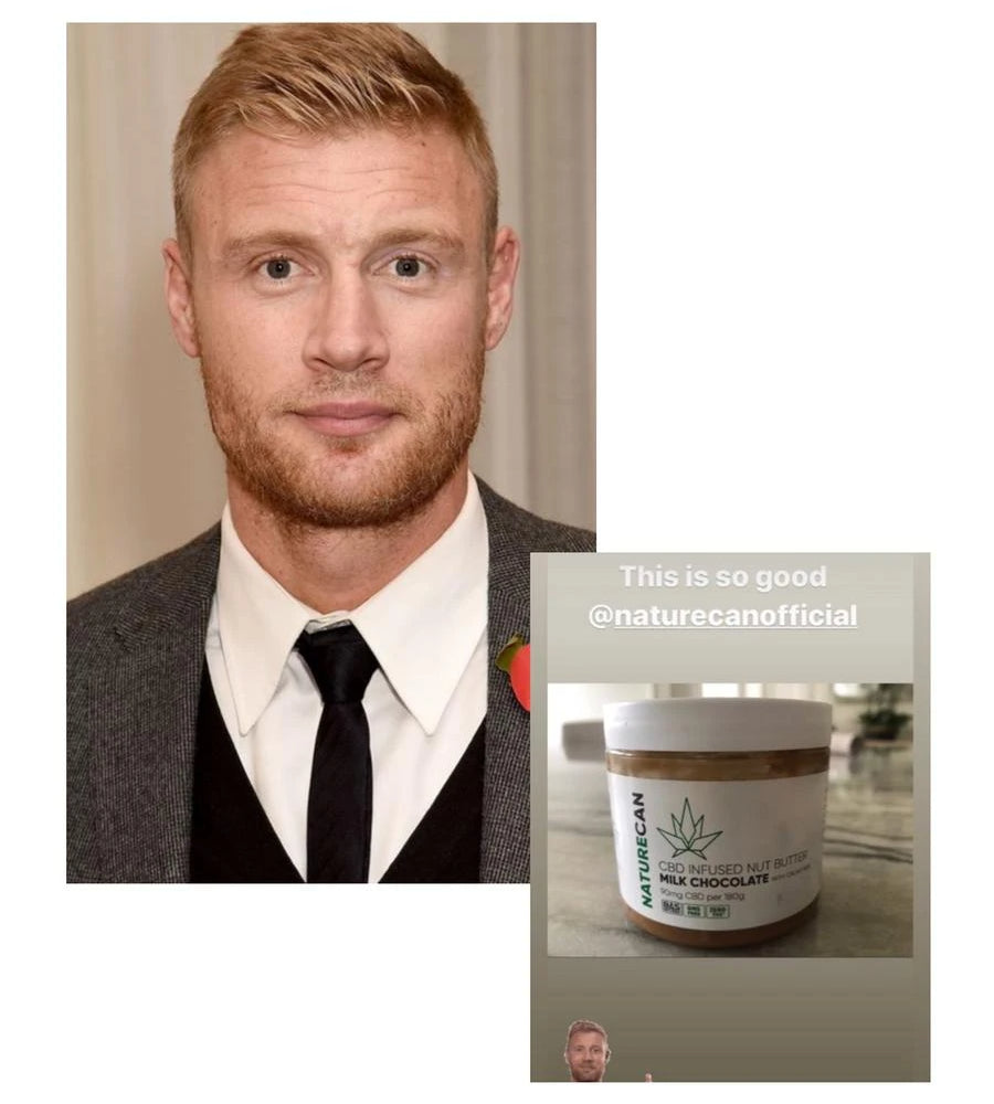 Freddie Flintoff and CBD Peanut Butter