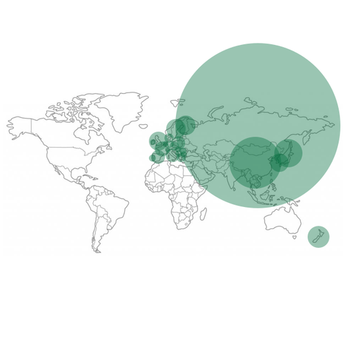 carte de présence des sites webs Naturecan dans le monde entier