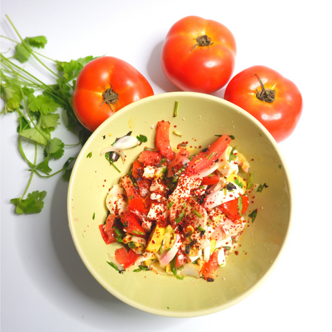 Salted Egg Tomato Salad made with Future Fresh