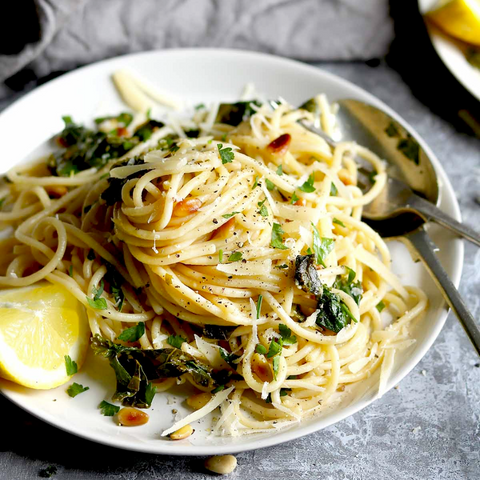 Lemon Kale Pasta with Future Fresh Baby Kale