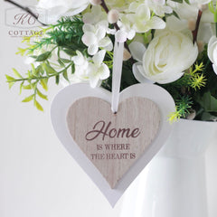 Home is Where the Heart Is Shabby Chic Hanging Heart