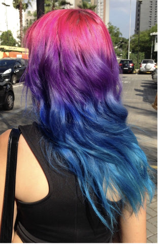 rainbow ombre waves