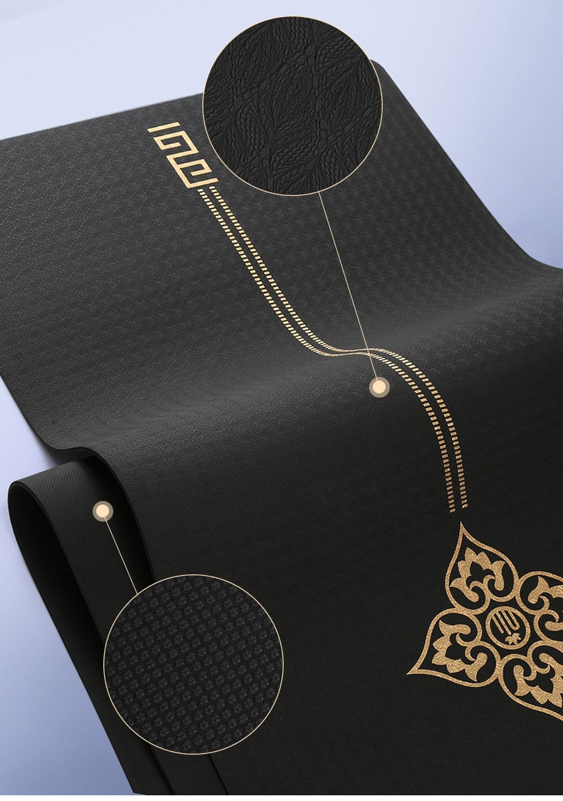 Elegant Gold&Black Yoga Mat