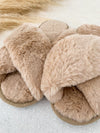 Skylar Fluffy Slippers - Beige