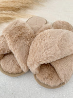 Skylar Fluffy Slippers - Beige