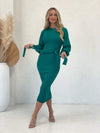Ela Midi Dress - Emerald