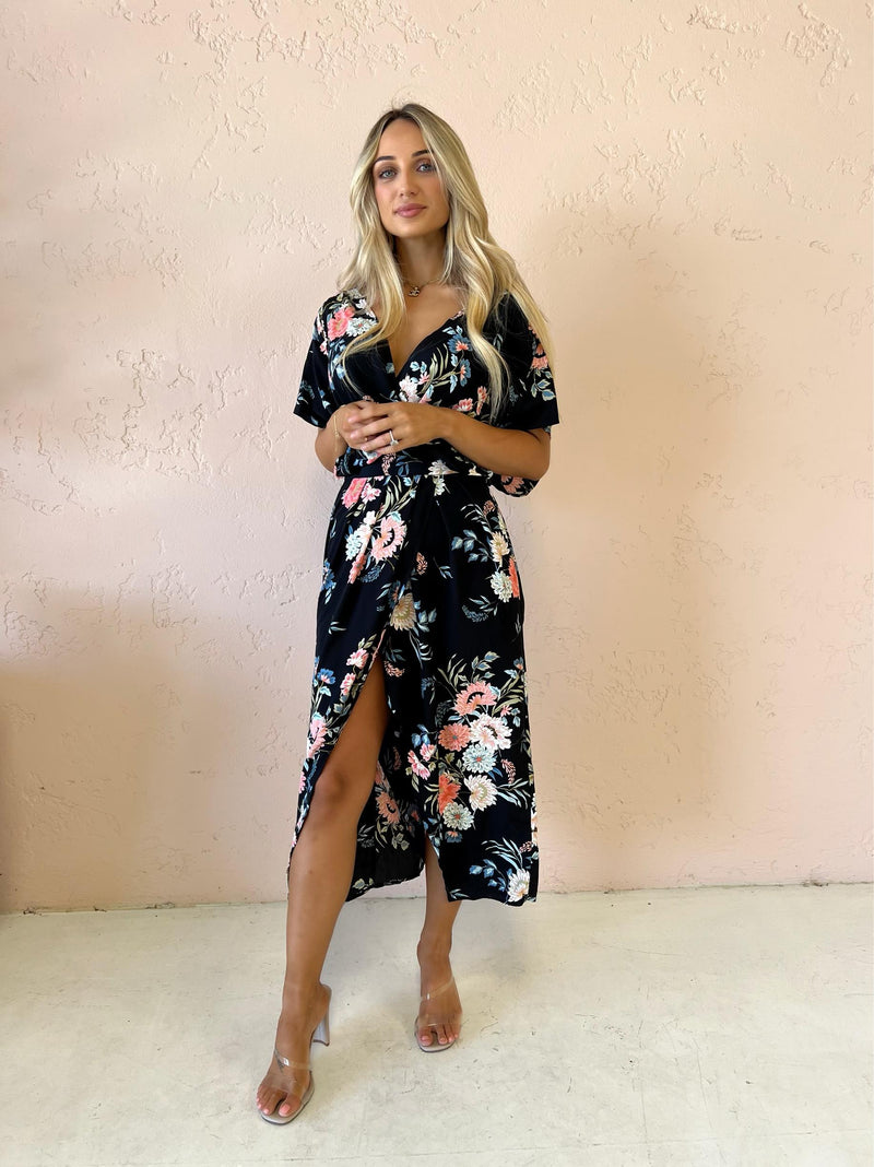 Vida Dress - Black Floral