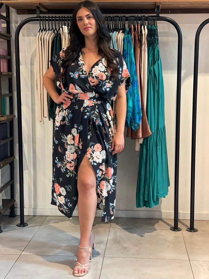 Vida Dress - Black Floral