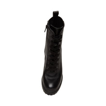 latch black leather boots
