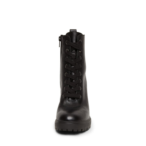 latch black leather boots